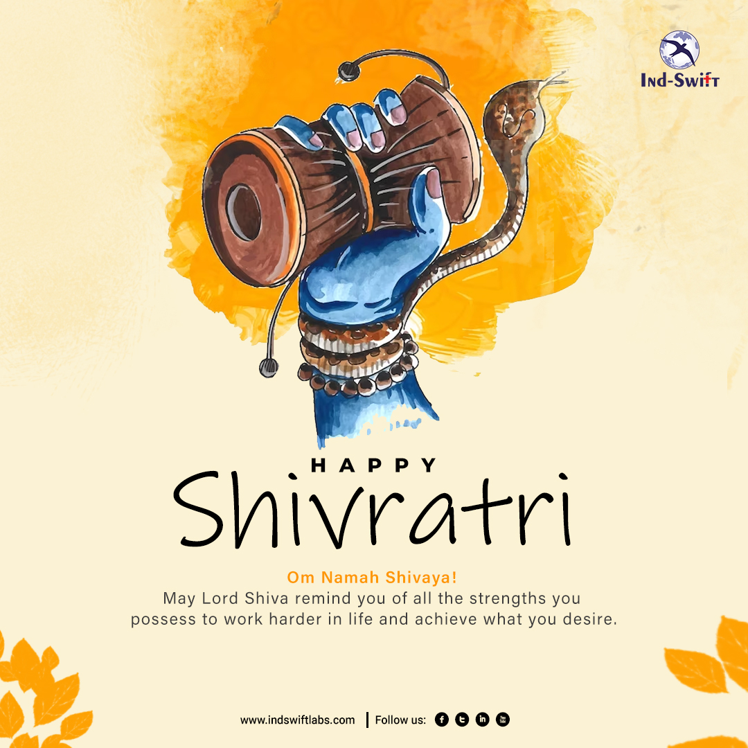 #HappyMahaShivratri !!! May Lord Shiva remind you of all the strengths you posses to work harder in life and achieve what you desire. 
#indswift #indswiftlabs