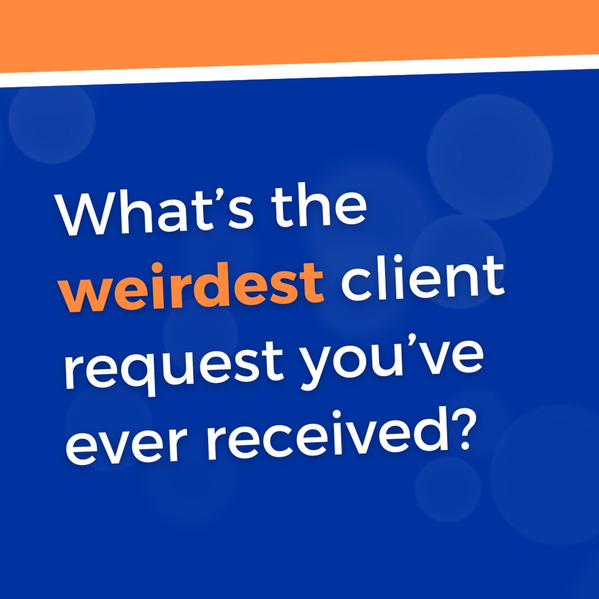 Designers, it’s time to spill the beans!

What's the weirdest client request you've ever received?

Share your quirky stories in the comments below!

#creativeservices #creativedesigners #webdesigner #webdesign #creativecourses #accessibility #webaccessibility #accessibledesign