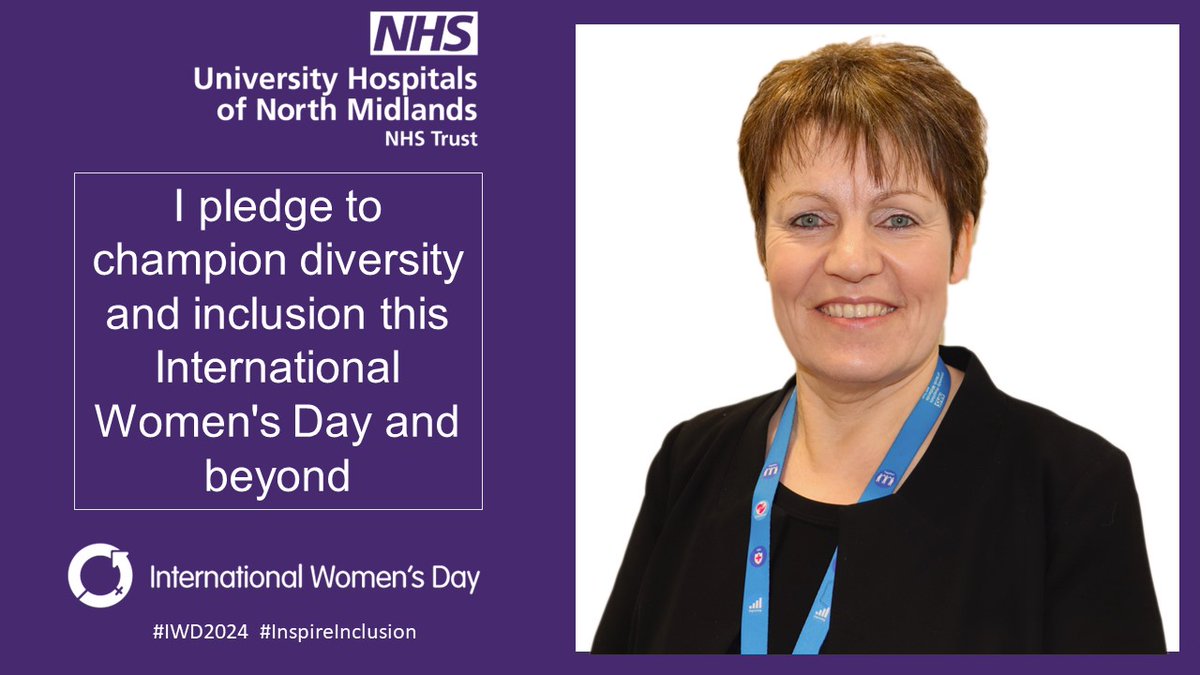 #IWD2024 | All salute our female staff at UHNM today! 💟 You make up nearly 80% of our workforce, so our hospitals would not be here without you. Our chief executive, Tracy Bullock, shares her pledge to you this International Women's Day! ⬇️