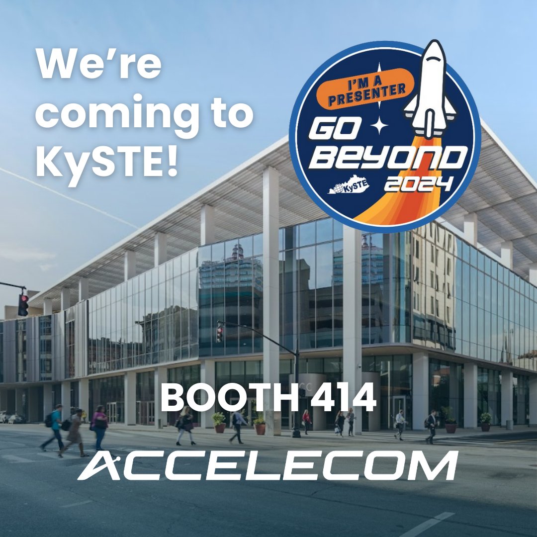 We are just days away from the upcoming KySTE conference in Louisville! 🚀 Will we see you there? Be sure to stop by Accelecom's booth, #414, to discuss with our local account managers about our next-generation fiber solutions available in every county across the commonwealth!