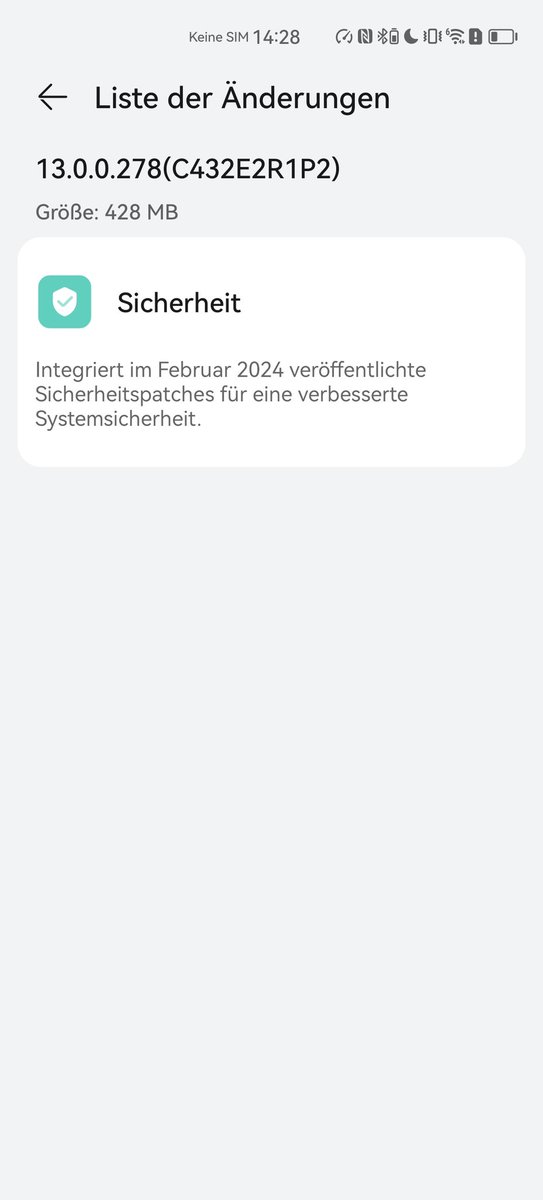 llelectronics's tweet photo. #Huawei ist auch vorne dabei. Februar 2024 Sicherheitsupdate für #Nova10Pro https://t.co/UAeBIKmzcO