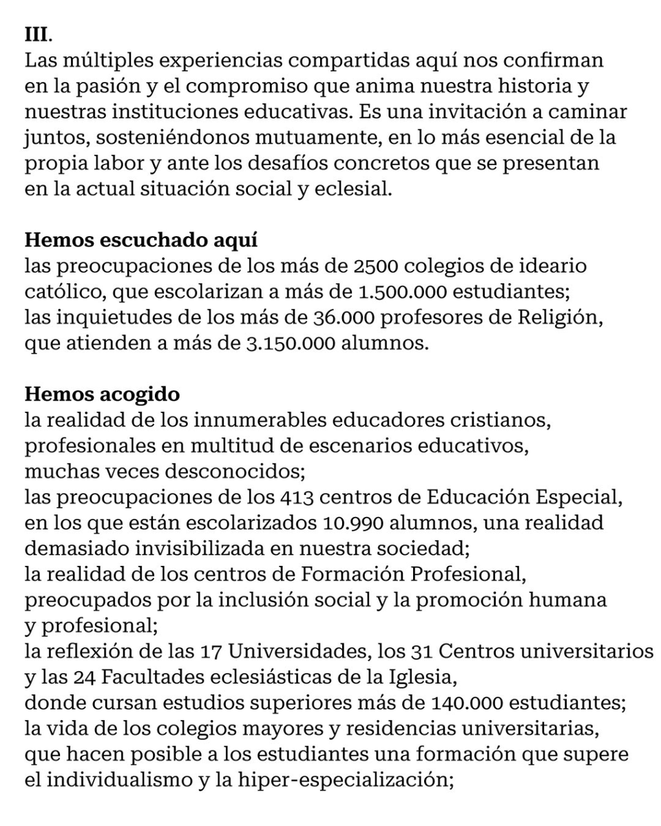 episcopaleyc's tweet photo. Este ha sido el mensaje con el que D.Alfonso Carrasco clausuraba el Congreso "La Iglesia en la Educación" : "Sólo será posible por la existencia de una verdadera vocación y misión educativa, de una pasión por el bien del prójimo, del más pequeño y del más necesitado" @prensacee https://t.co/Vt8Dbx3PDV