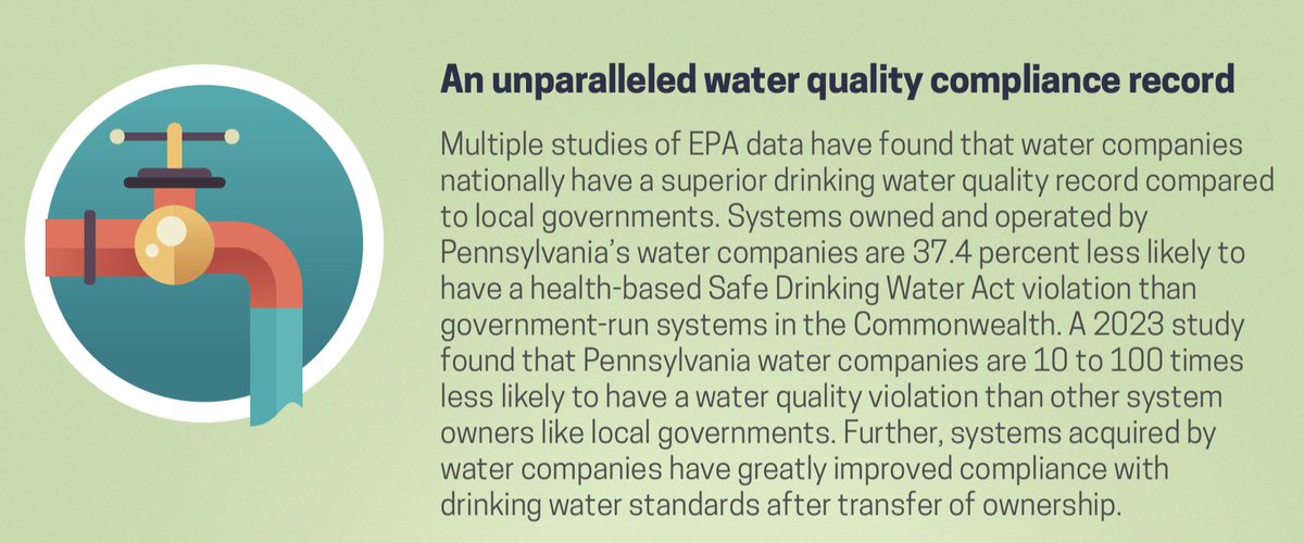 Truthfromthetap's tweet photo. Why work with a regulated, private water company? Because they deliver safer water than government-run systems. https://t.co/uM4sBE5vO5