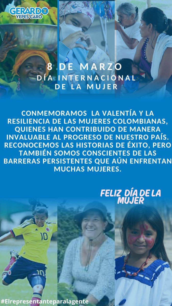 Hoy, más que nunca, renovamos nuestro compromiso de crear un entorno que celebre la diversidad, donde cada mujer se sienta empoderada y respetada. ¡Feliz Día de la Mujer a todas las increíbles mujeres de Colombia!'