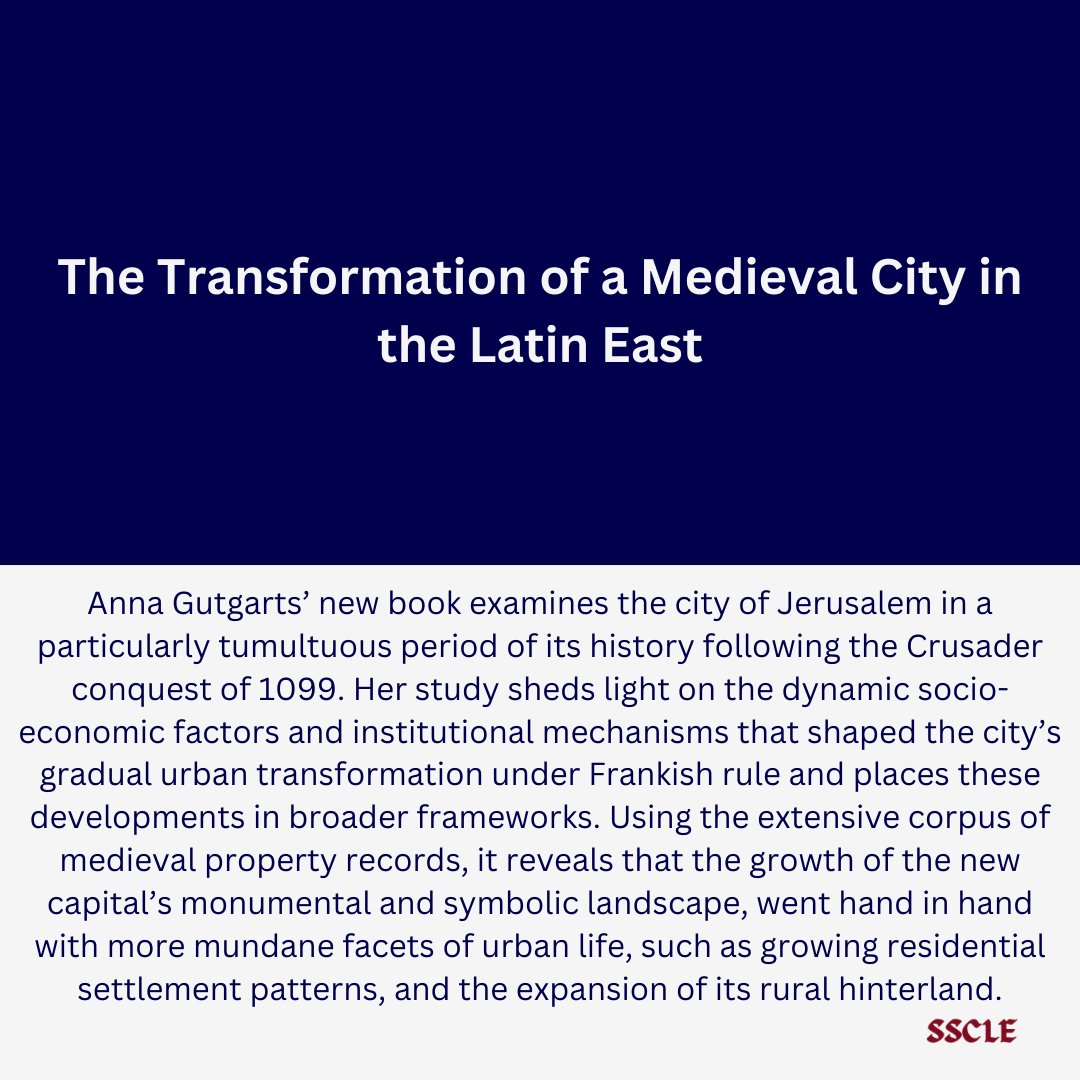 New Release!🎉 We are very exited to present our own Anna Gutgarts’ new book “Frankish Jerusalem: The Transformation of a Medieval City in the Latin East.”