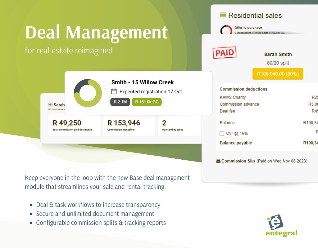 entegral's tweet image. We are excited to announce the launch of the new Base Deal Tracking module for estate agencies 🎉

All the details here
entegral.net/blog/product-u…

#entegral #dealtracking #transactionmanagement #realestatedealmanagement