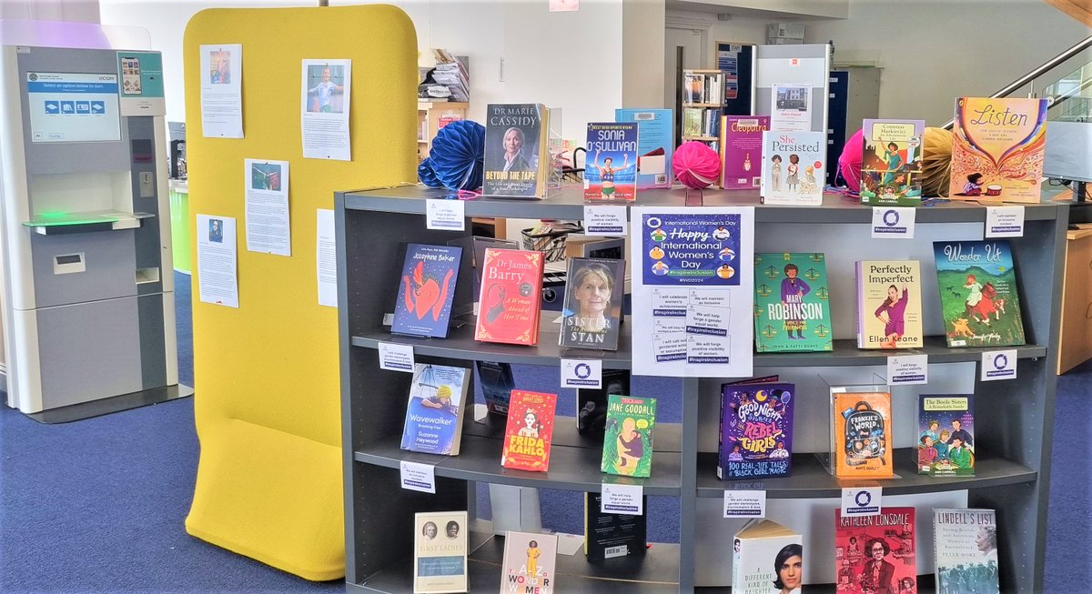 corkcolibrary's tweet photo. Drop in to us in Mallow Library to check out our large selection of books about inspiring women for all tastes and ages to celebrate International Women's Day (March 08th).
Bígí linn 🙅♀️ ♀️ 📚
#IWD2024
#InspireInclusion
#MallowLibrary https://t.co/5YP1x3BmgR