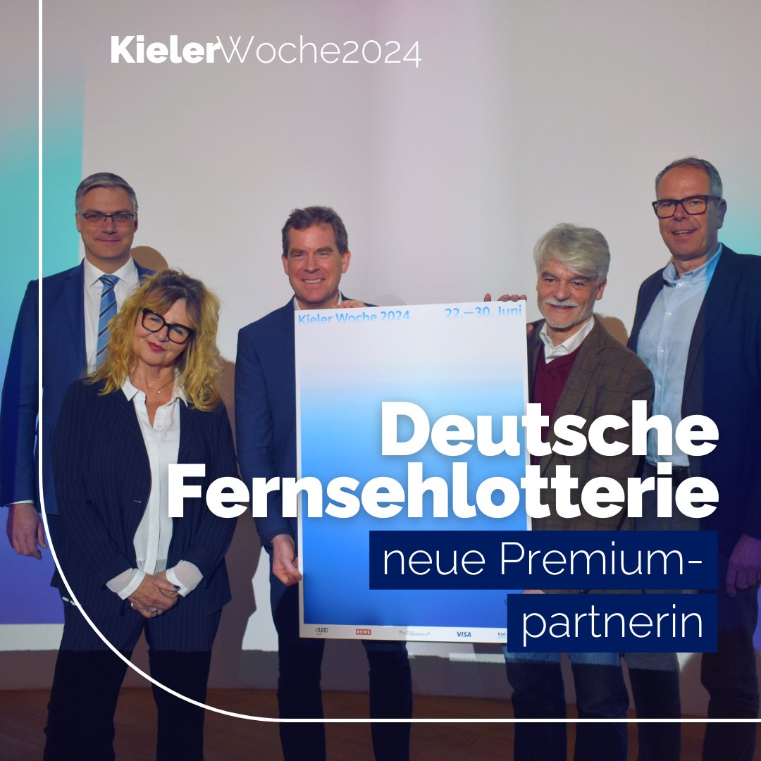 Neu im #KielerWoche-Boot: Die Deutsche Fernsehlotterie wird die vierte Premiumpartnerin und unterstützt das Segel- und Sommerfestival in den kommenden Jahren bei vielen sozialen und inklusiven Projekten.