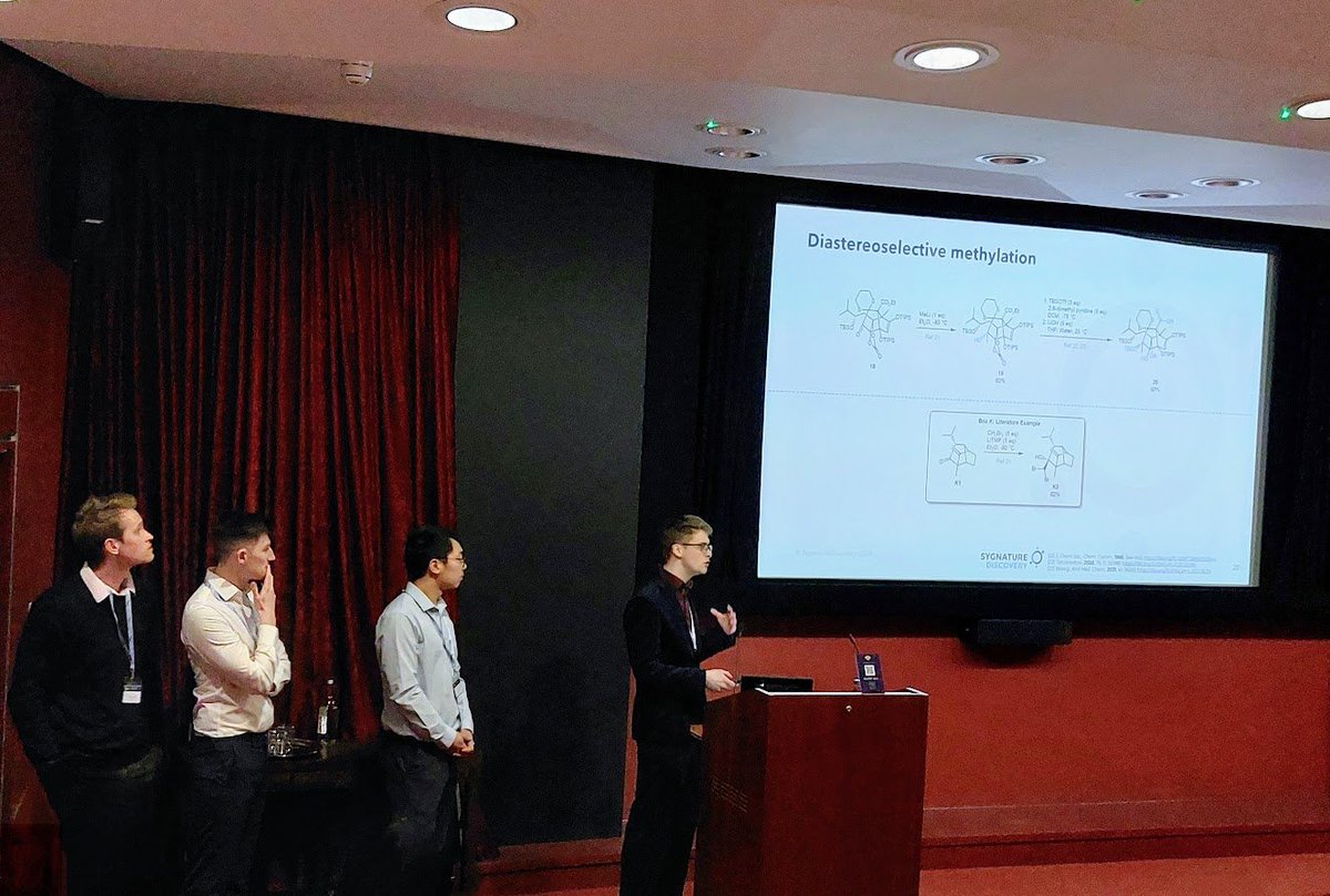 Sygnature Discovery's team 'Diels-Alderley Park' showed a couple of choice cycloadditions in their synthesis #UKRetroComp