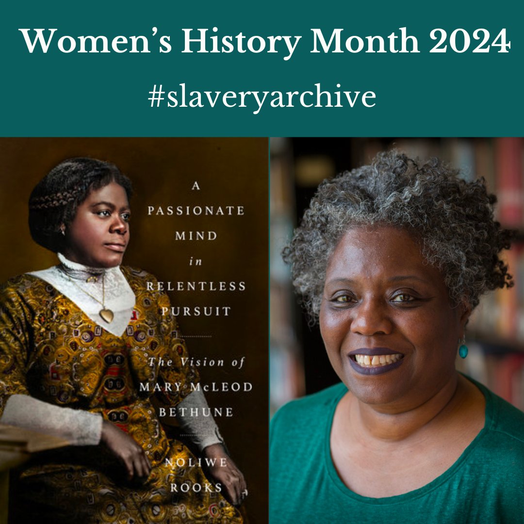 It's #WomenHistoryMonth and #womenhistoryday, we celebrate women scholars by reading and citing them. Did you get @nrookie's new book A Passionate Mind in Relentless Pursuit about the greatest Mary McLeod Bethune? Order it below ⬇️ #slaveryarchive penguinrandomhouse.com/books/709842/a…