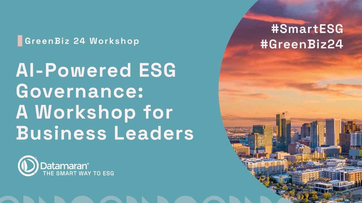 At #GreenBiz24 we hosted a workshop for business leaders on #AI-powered #ESGGovernance best practices with a panel of experts, comprising Datamaran clients. Watch the workshop recording to get advice to help you with your #ESGStrategy and #ESGProcesses: youtube.com/watch?v=3D6Xtf….