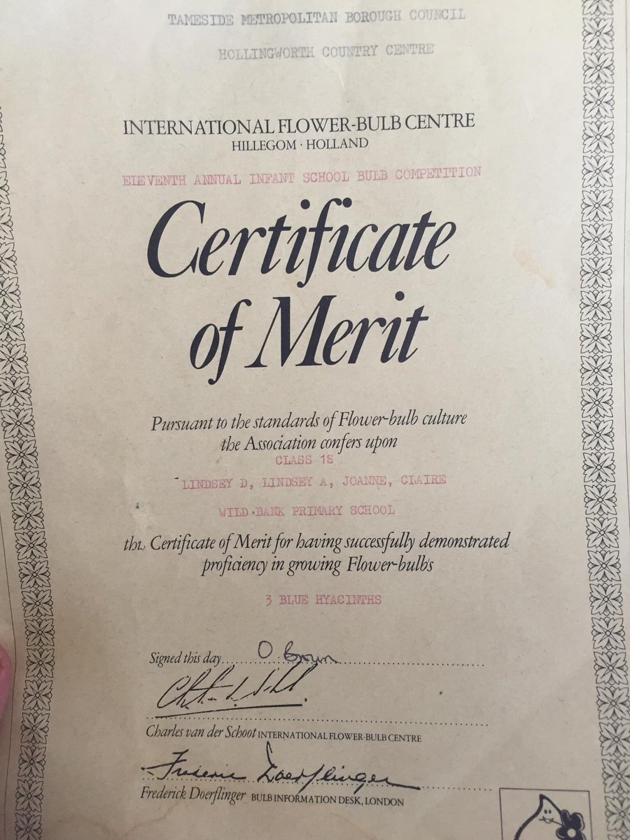 Found this the other day from <a href="/WildBankPrimary/">Wild Bank Primary School 💙</a> from the 80’s .  Must have grown some good flowers!  My mum does actually keep everything!