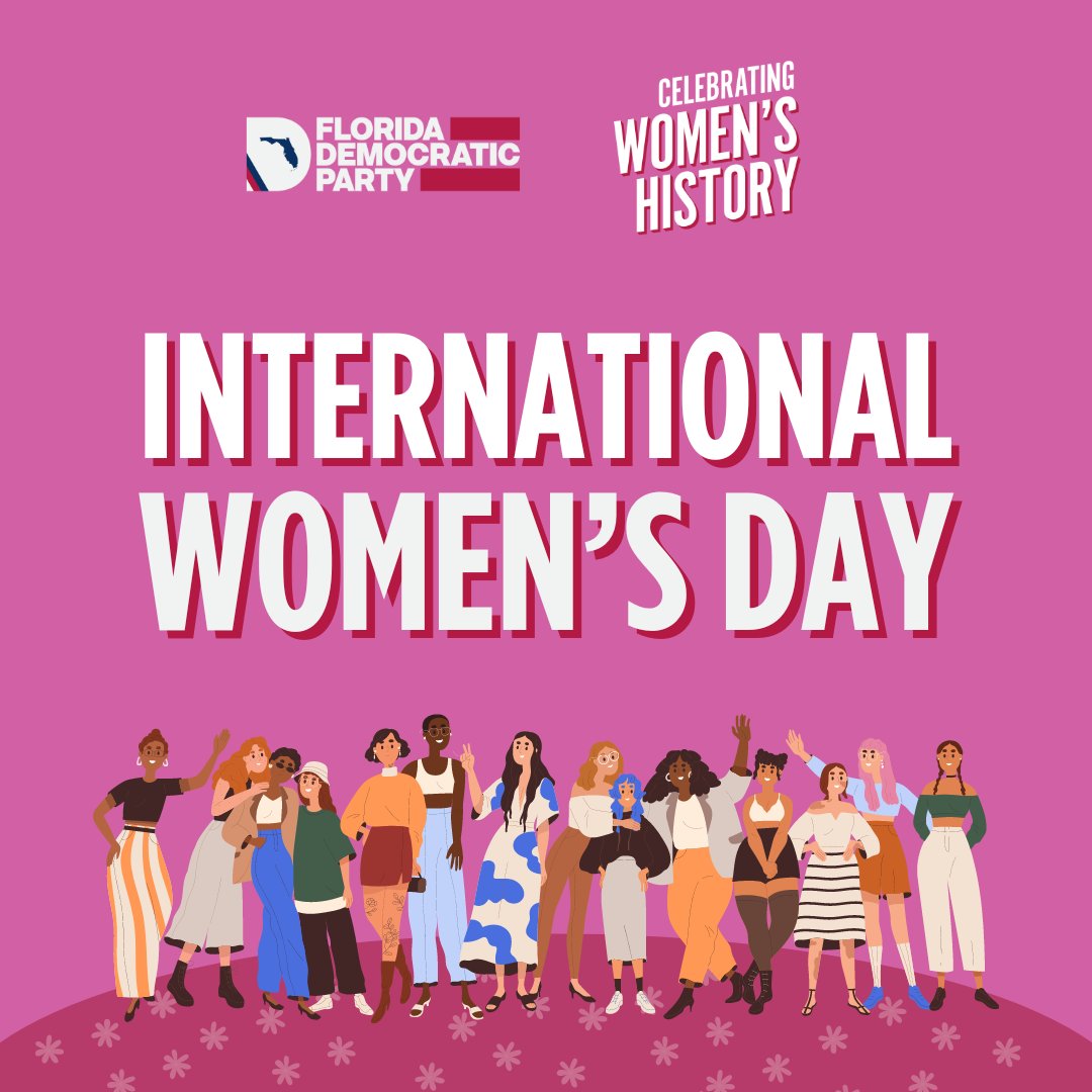 On this International Women's Day, the Florida Dems proudly recognize and celebrate the immense contributions of women in shaping our party and our state. Together, we continue the fight for equality, justice, and progress.