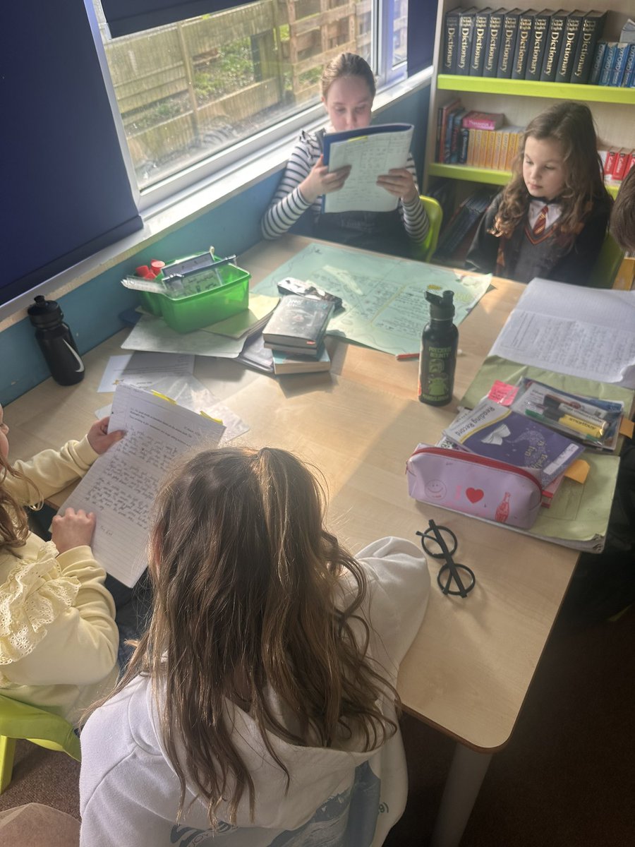 We have paired up with another class to share the narratives we have written this morning based on the wordless picture book ‘The Midnight Fair’ @WSHEnglishHub #WorldBookDay