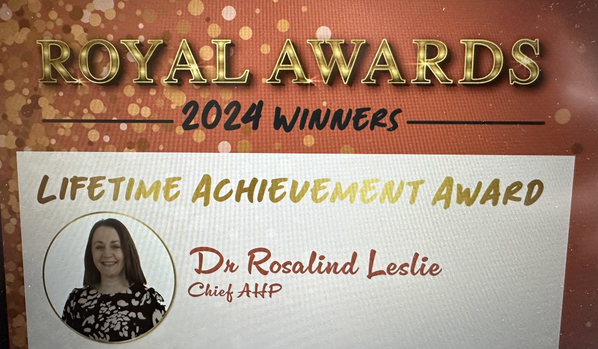 Well done Ros! An amazing Chief AHP! It is so good you have been given the recognition you deserve. Congratulations! 🎉🎉🎉 @CRN_WMid @KeeleAHP @PhysioResSoc @MidlandsAhps @RWT_AHPs @CAHPRWestMids