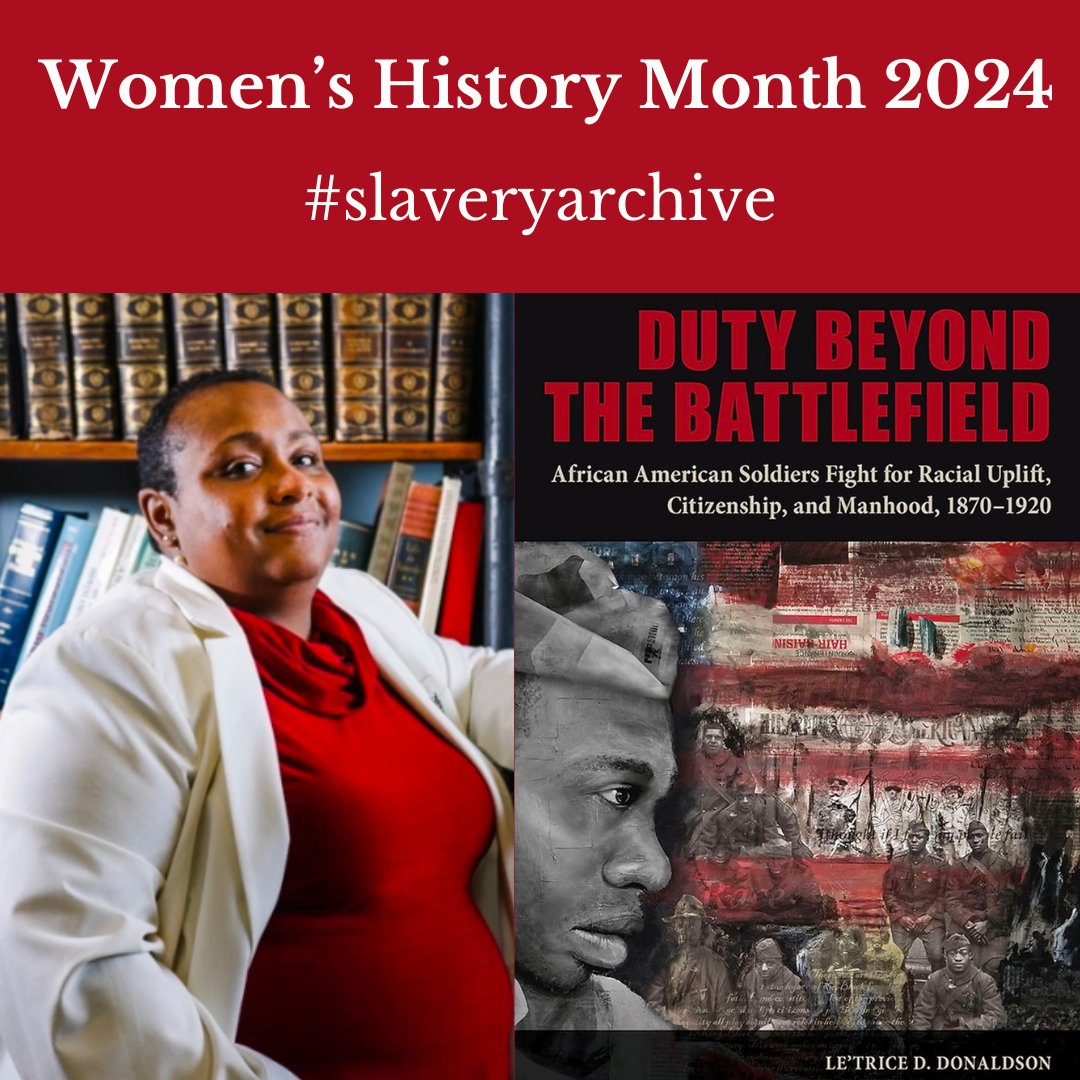 It's #WomenHistoryMonth and #womenhistoryday, and women historians are publishing books on a great number of fields, topics, and regions. Check and cite the work of historian Le'Trice D. Donaldson (here as @eboninerd)  amazon.com/Duty-beyond-Ba… #slaveryarchive