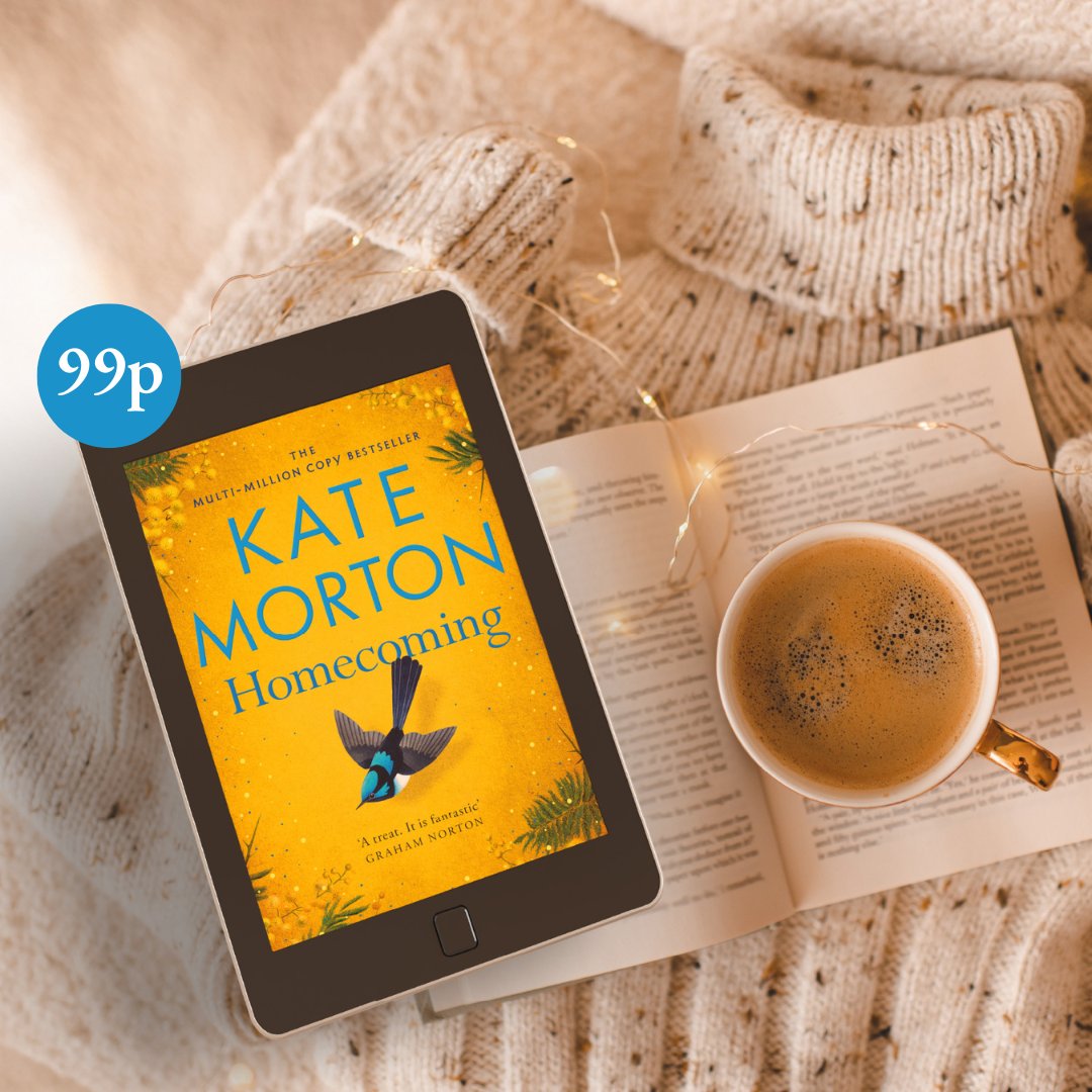 HOMECOMING by Kate Morton is just 99p on Kindle, until the end of the day! Told with Kate's trademark intricacy and beauty, discover this breathtaking mystery of love, lies and a cold case come back to life here: t.ly/5OlDR
