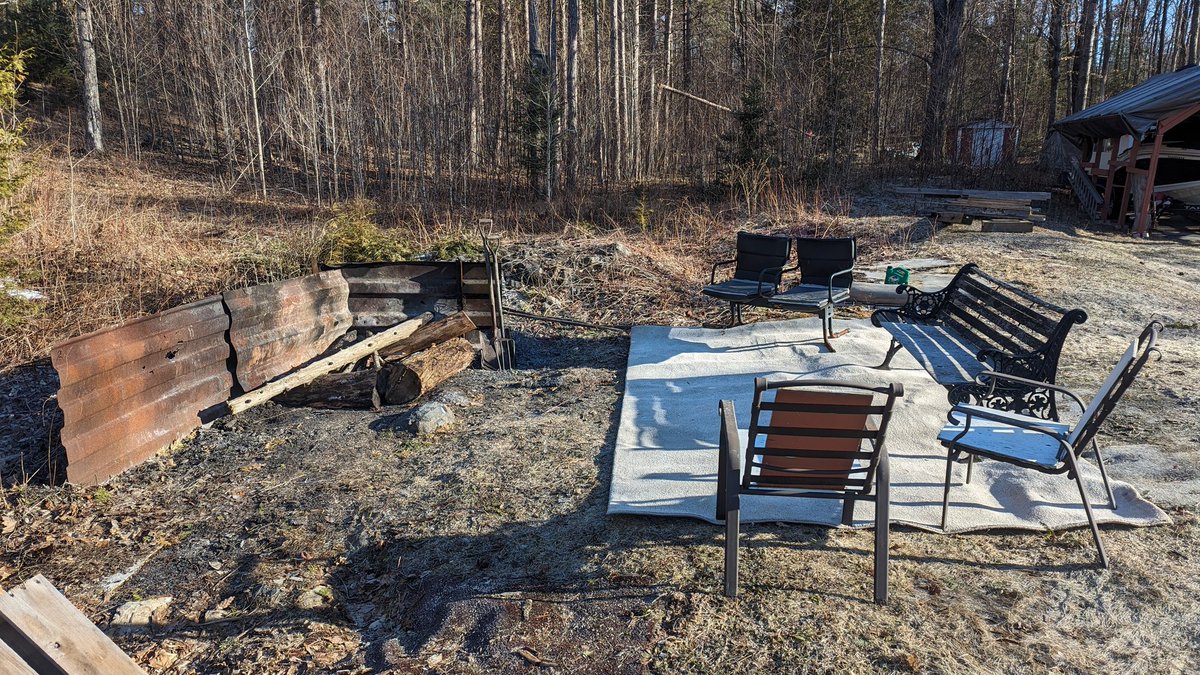My outdoors living room is ready,#cabinlife,,#outdoors ,,##cottage,,#home