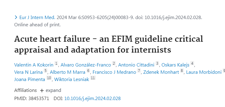 BibliotecaHUCA's tweet photo. PubMed- https://t.co/lcF9sf9Wxz Acute heart failure - an EFIM guideline critical appraisal and adaptation for internists
@HUCA_Asturias #publiHUCA @ASIV_Asturias https://t.co/UO7XH1Zvk8