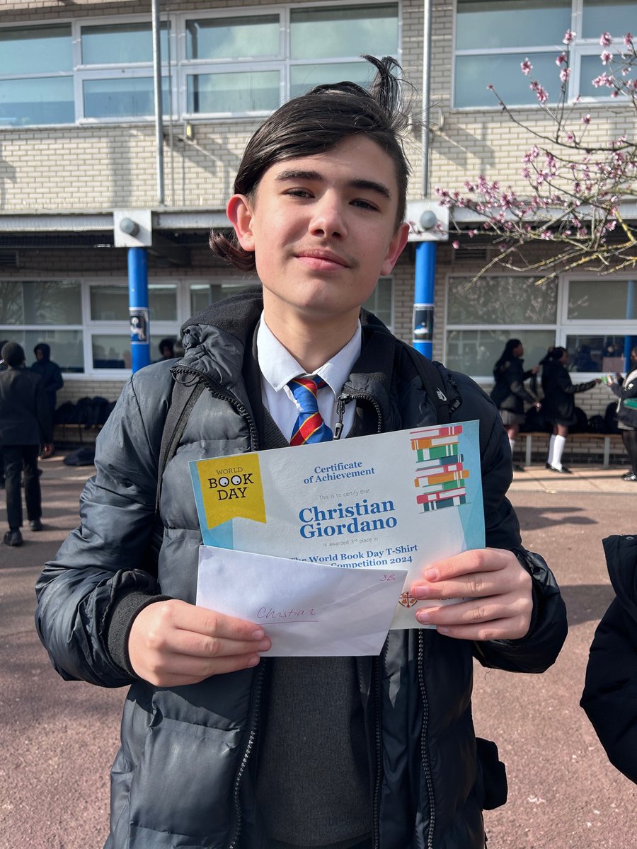 allsaintscsch's tweet photo. Our Art Dept @WorldBookDay design a -tshirt competiiton is over! Well done to 1st placed Precious 8H, 2nd David 8B and
3rd Christian 8B! #CreativityFlows https://t.co/HjQ1r0ugaG
