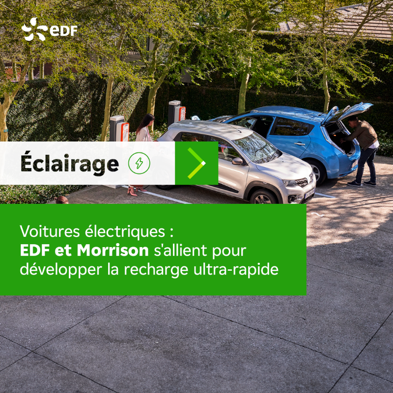 EDF_Entreprises's tweet photo. Aujourd’hui dans Éclairage ⚡️ : 

- EDF x Morrison : partenaires pour développer la recharge ultra-rapide🚗
- France x Danemark : stockage de carbone 
- Transition énergétique : l’agrivoltaïsme, une piste prometteuse
- Photovoltaïque : EDF ENR s’étend en Tunisie 

+d'actus 👇🏻