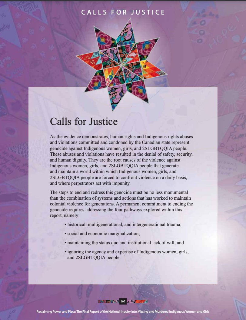Happy International Women's Day! 💜

Today is a great opportunity to revisit the National Inquiry into Missing and Murdered Indigenous Women and Girls' Calls for Justice. They are key to ensuring that all First Nations, Metis and Inuit women and girls live safe, dignified lives.