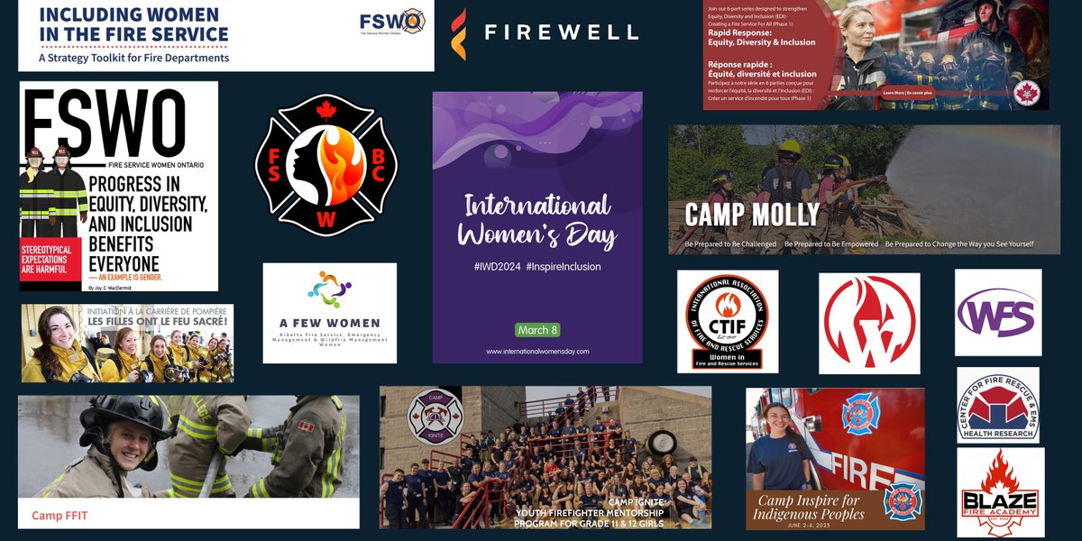 On #InternationalWomensDay, we celebrate the women firefighters &amp; fire organizations striving to inspire inclusion in the fire service! 

<a href="/FSwomenBC/">Fire Service Women BC</a> <a href="/FSWOntario/">Fire Service Women</a>