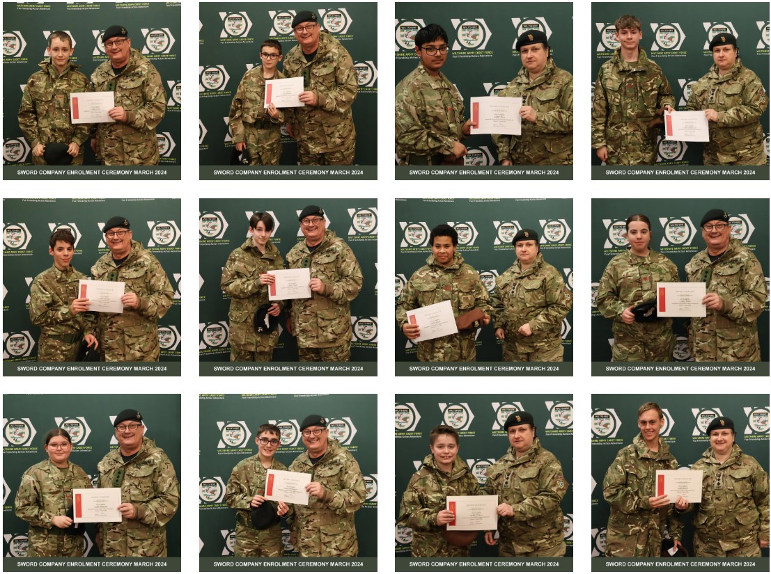WiltsACF's tweet photo. Thursday 7th March saw 42 cadets embark on their first milestone with the Army Cadet Force by attending the Sword Company Enrolment Ceremony.

Full story and photo galleries here- https://t.co/ArIYinpIls https://t.co/ofa1X51BXD