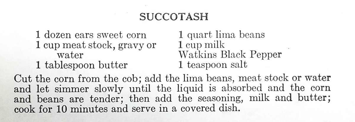 Succotash -- 1926

Don't like lima beans?  Me neither.  You can substitute pinto beans, green beans or lentils in this dish.
Chicken or turkey gravy adds lots of flavor to this recipe.

#sweetcorn #gravy #limabeans
#Succotash #1920srecipe #salt 
#butter #milk #beans #water