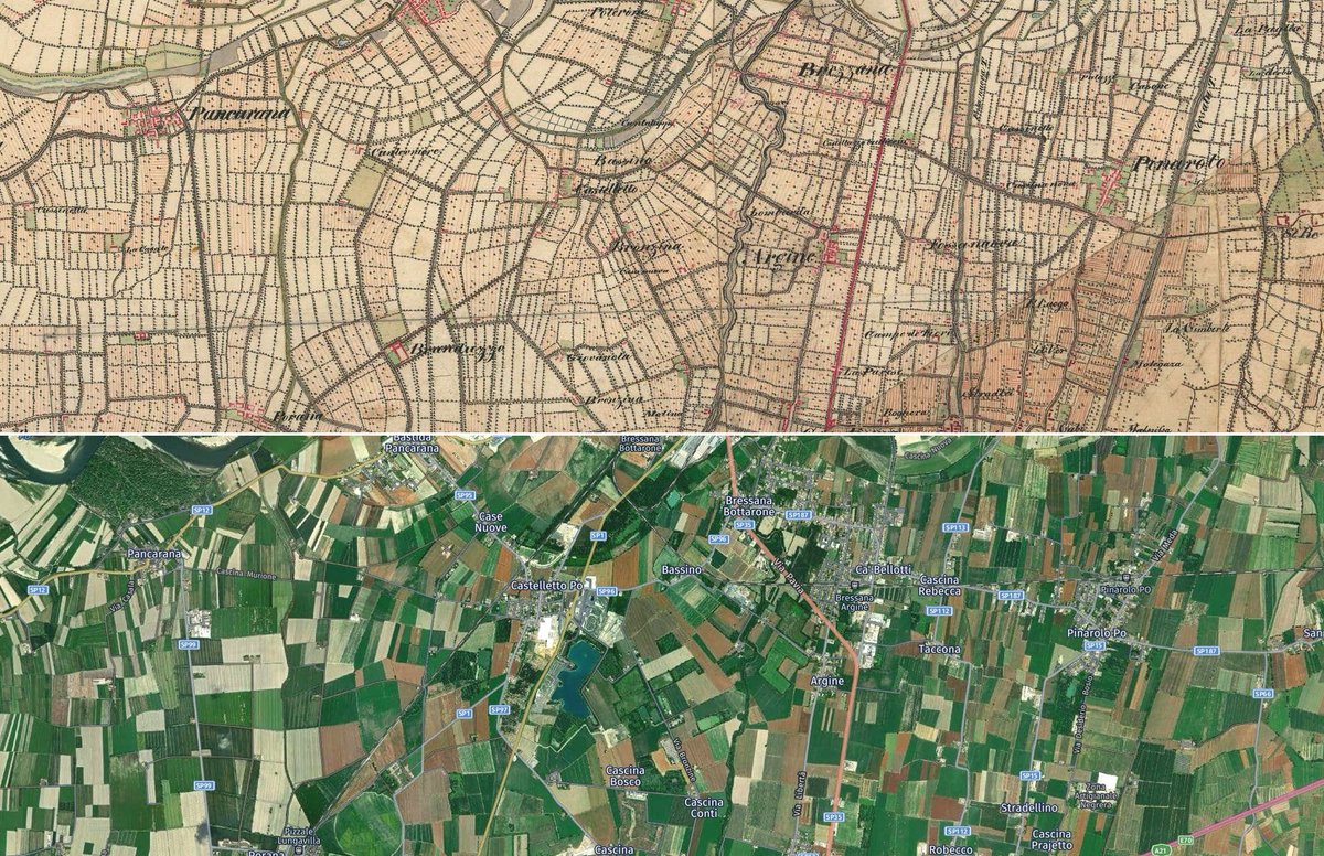 Filippo Brandolini, PhD (@filbrand) on Twitter photo Comparing the Po Plain from the mid-19th century to today shows the dramatic shift from historic agroforestry to industrial monocultures. With <a href="/RhECAST_Project/">RhECAST Project</a>, I'm exploring the potential of reviving these nature-based solutions for climate mitigation. Stay tuned 🤟🌳🌳🌳 Comparing the Po Plain from the mid-19th century to today shows the dramatic shift from historic agroforestry to industrial monocultures. With <a href="/RhECAST_Project/">RhECAST Project</a>, I'm exploring the potential of reviving these nature-based solutions for climate mitigation. Stay tuned 🤟🌳🌳🌳