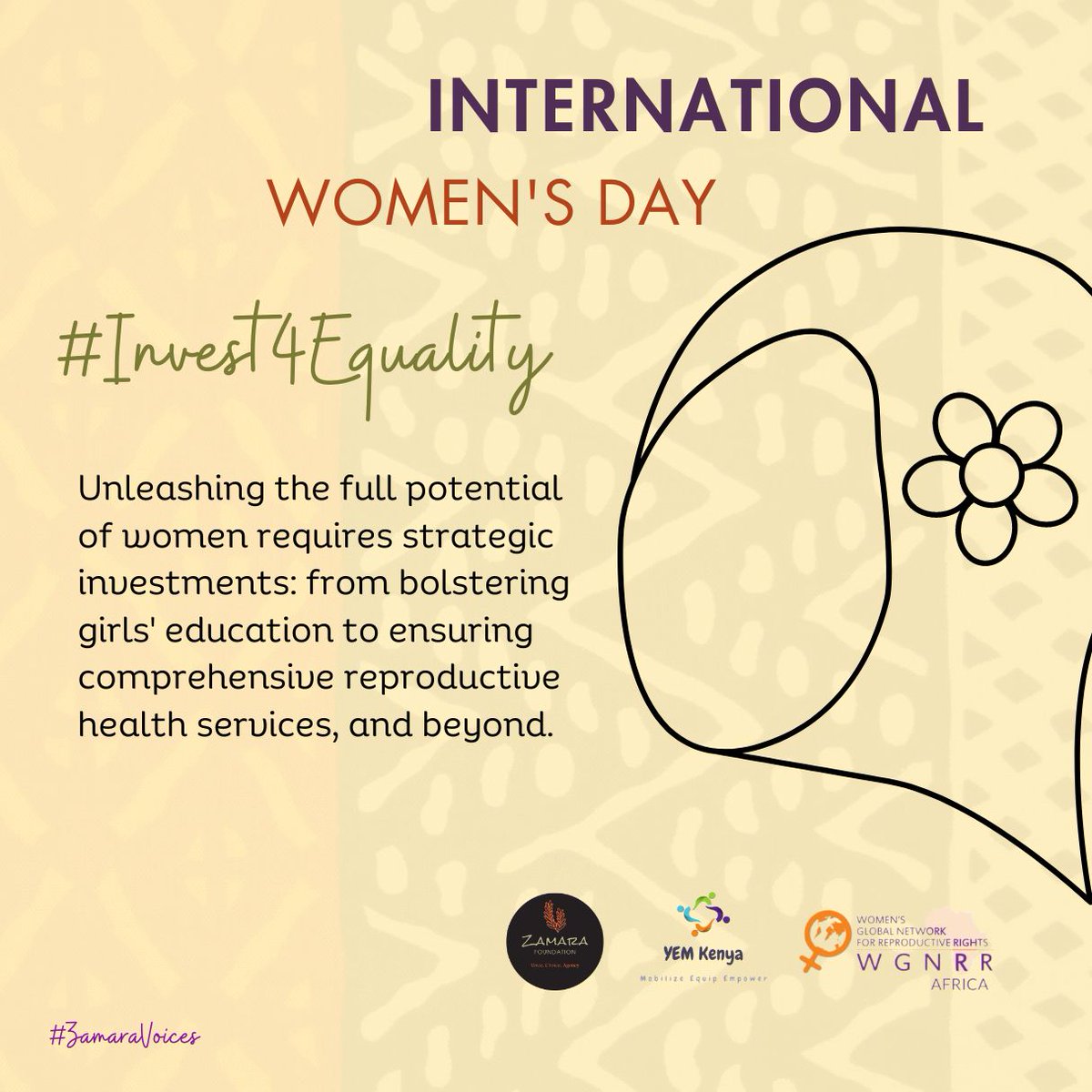 Recognize and address the specific challenges faced by marginalized women, such as women of color, LGBTQ+ women, women with disabilities, and immigrant women.#Invest4Equality 
 #ZamaraVoices 
@Zamara_fdn
@YEMKenya
@wgnrr_africa