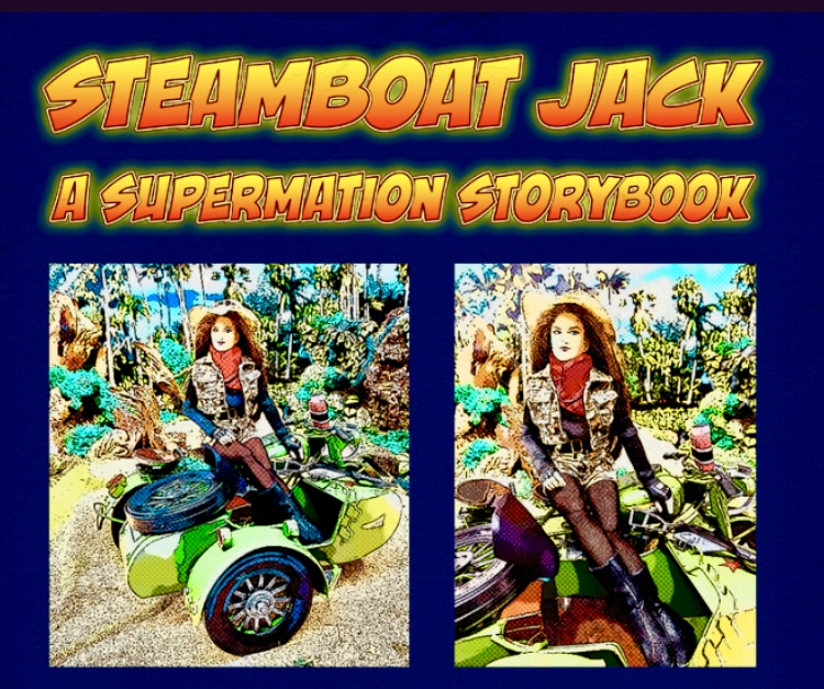 STEAMBOAT JACK - A Time and Space Sci-Fi Adventure comicbook series for children - coming from Richard Dixon's TPD STUDIOS UK in Lancashire .#FridayVibes #FridayFeeling #FridayMotivation #animeuk #animejapan #animeusa #SFXmagazine #dinosaurs #childrenscomics #sfiart #comicconuk