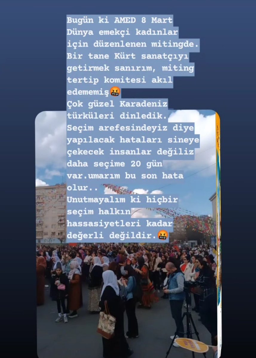 Ihsan Acar (@acarihsan0021) on Twitter photo Umarım bir öz eleştiri verilir...
8’e Adarê Pîroz bo!
8’e Adarê Pîroz be!
8 Mart Kutlu Olsun!
<a href="/GulanOnkol/">Gulan Fatma Önkol</a> <a href="/serrabucak/">Serra Bucak</a> <a href="/DemPartiKadin/">DEM Parti Kadın Meclisi</a> <a href="/JinenTja/">TJA</a>
#DemaJinanVînaJinan #RabeDEMhat #WurzeDEMame #DEMgelirdevrandöner Umarım bir öz eleştiri verilir...
8’e Adarê Pîroz bo!
8’e Adarê Pîroz be!
8 Mart Kutlu Olsun!
<a href="/GulanOnkol/">Gulan Fatma Önkol</a> <a href="/serrabucak/">Serra Bucak</a> <a href="/DemPartiKadin/">DEM Parti Kadın Meclisi</a> <a href="/JinenTja/">TJA</a>
#DemaJinanVînaJinan #RabeDEMhat #WurzeDEMame #DEMgelirdevrandöner