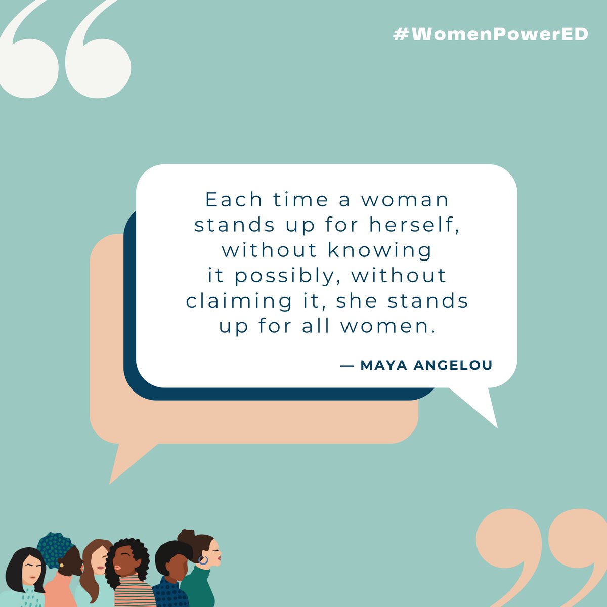 'Each time a woman stands up for herself, without knowing it possibly, without claiming it, she stands up for all women.' — Maya Angelou On #InternationalWomensDay & #WomensHistoryMonth, we celebrate the heroines of our past, the powerful leaders in our present & future.