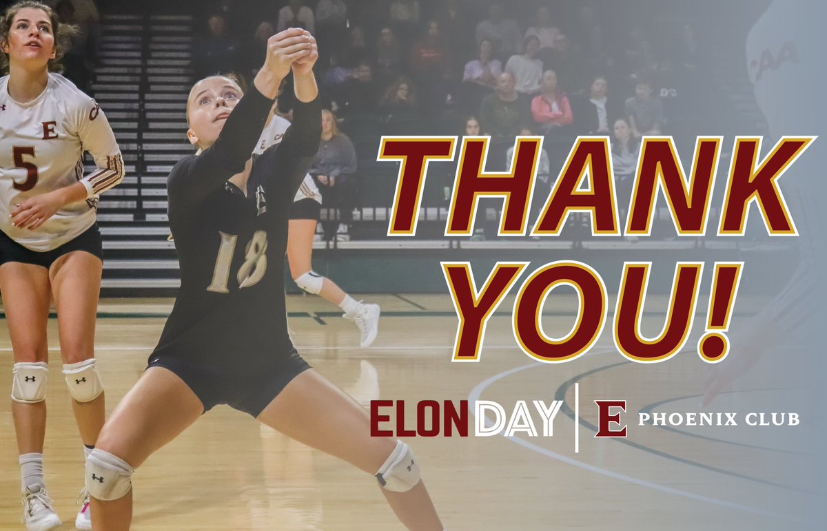 THANK YOU to everyone who gave to Elon Volleyballl on #ElonDay! We are so grateful for all that you do for our program! ❤️ 💛