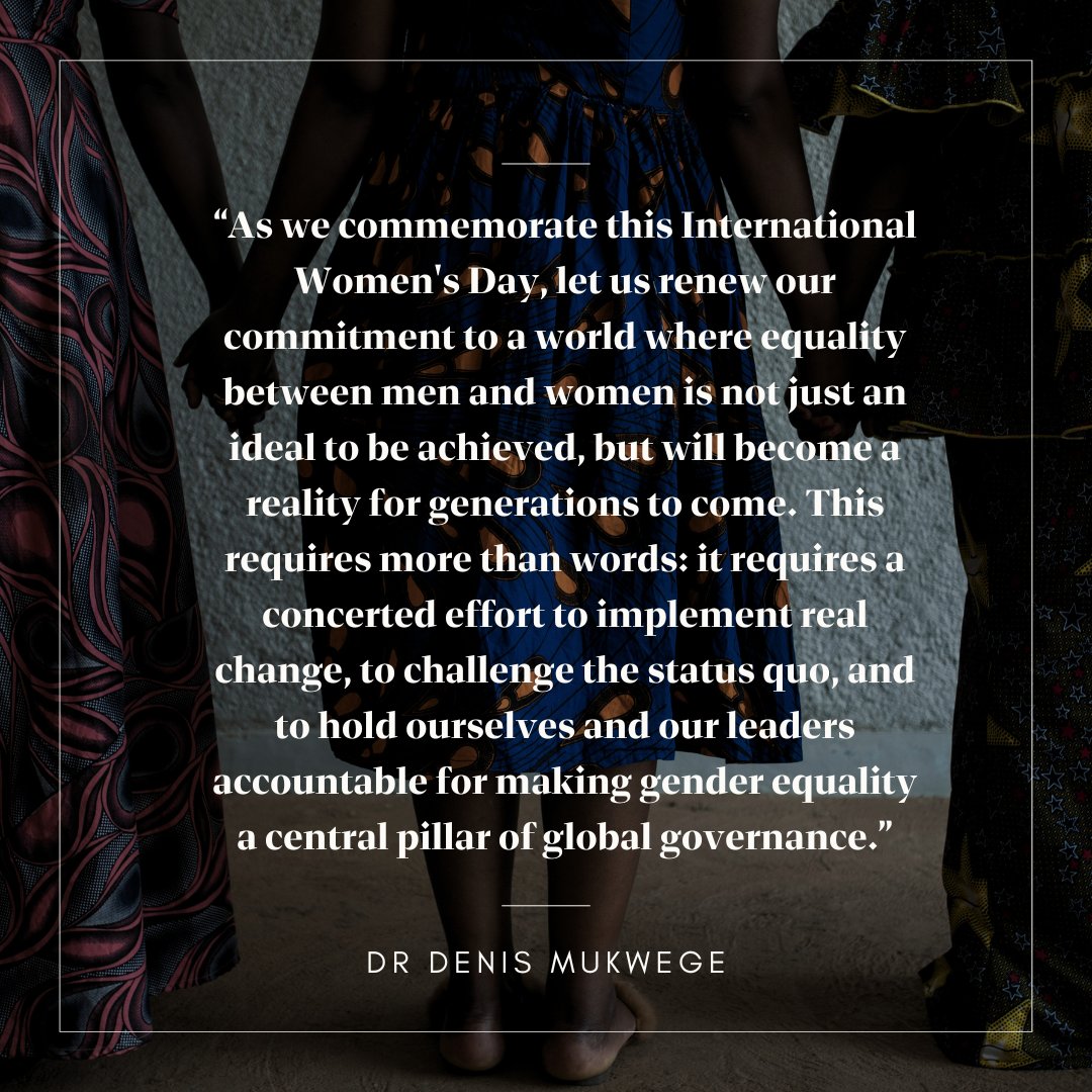 Declaration on the occasion of International Women’s Day 2024: panzifoundation.org/statement-by-d… #internationalwomensday #equalrights #panzi #drmukwege #panzi