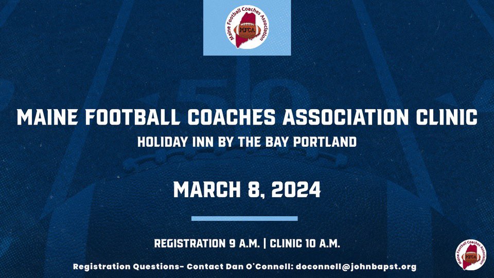 Thank you Maine Football Coaches Association for letting me talk WR play today! #TheMaineWay