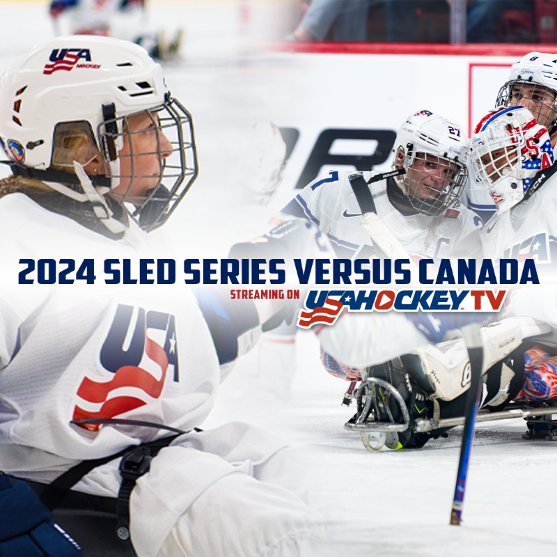 usahockey's tweet photo. The 2024 Sled Series kicks off next week in Minot, N.D.!

The U.S. National Sled Hockey Team and U.S. Women’s Development Sled Hockey team will each play a three-game series vs. Canada, March 13-16.

All games can be streamed live on https://t.co/PRm5Axqvfy!