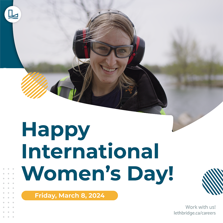 Thank you to all the women who have chosen a career here at the City of Lethbridge💐 

We recognize the individual talent and skill you bring to our organization and our community every day💪
 
#IWD2024 
#yql