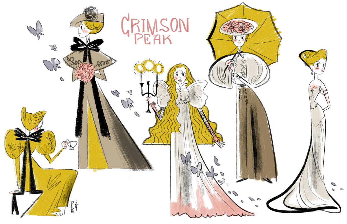 Possibly my favorite @RealGDT film. Such beautiful production design. #crimsonpeak #miawasikowska #edwardianfashion #gothichorror #characterdesign #guillermodeltoro