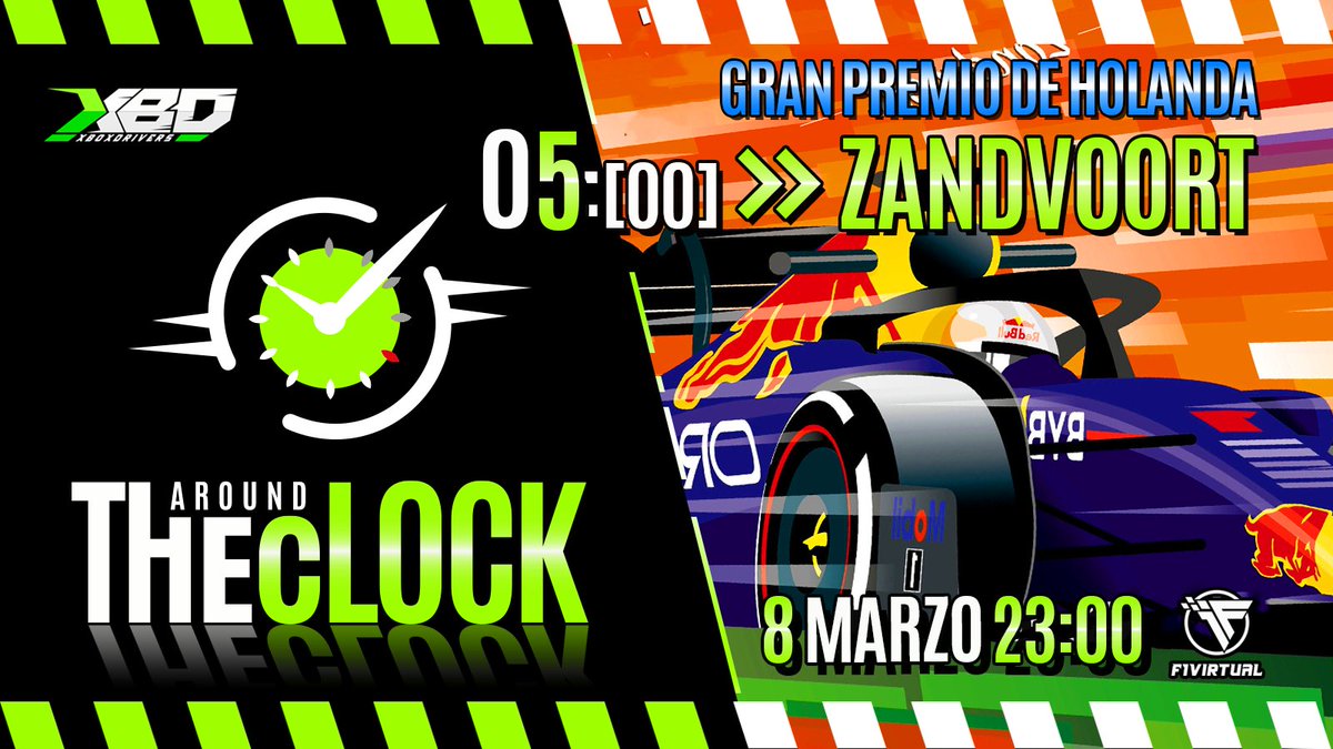 Noche de Carrera!, quinta etapa de #aroundTHECLOCK directo a las 23:00h en
<a href="/formula1virtual/">Formula 1 Virtual</a> 🍀