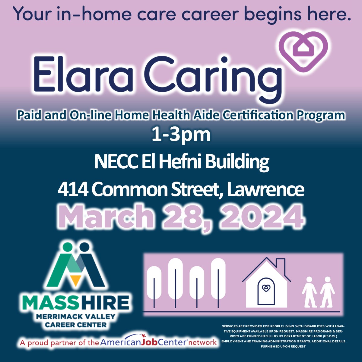 $500 Sign On Bonus! Full and Part time available, flexible scheduling, benefits, and opportunity for advancement. Come meet with a representative from Elara and apply on site! #HHAjobs #PCAjobs #newjob #careerchange