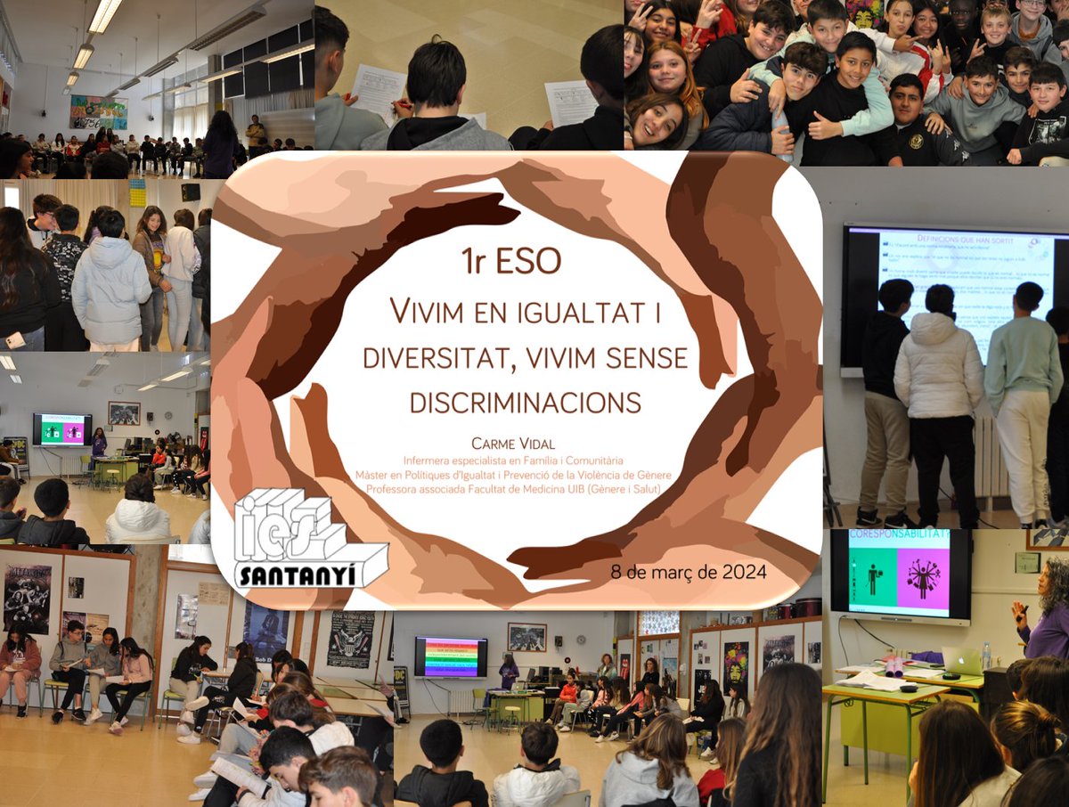 Educar en igualtat és salut. Educar en igualtat de tracte i d’oportunitats per a la prevenció de les violències masclistes en les diferents etapes de la vida.  #Coeducació #IESSantanyí #8M <a href="/CsSantanyi/">C.S SANTANYÍ</a> #DiaInternacionalDeLesDones #DiaInternacionalDeLasMujeres #8DeMarç #8deMarzo