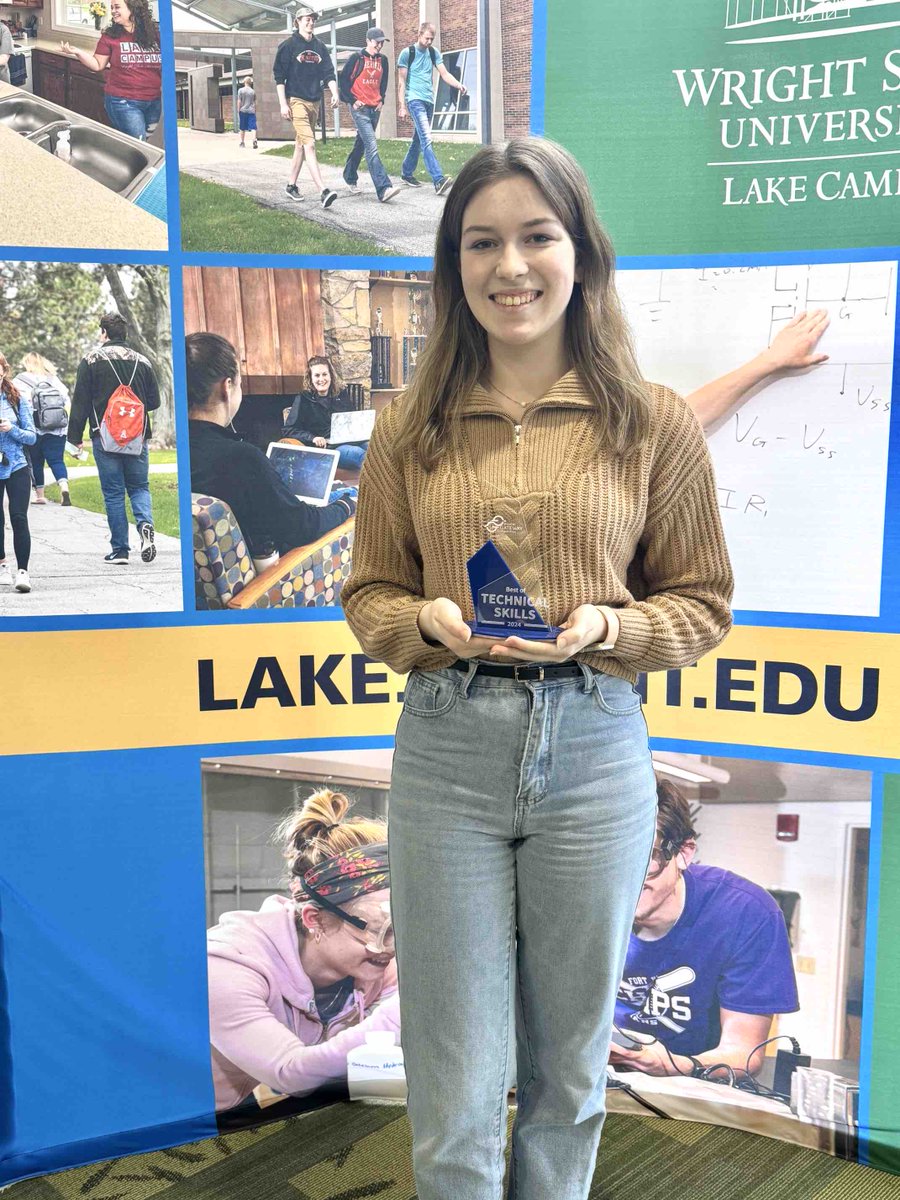 Ava got Best Technical Skill at the Wright State Lake Campus Graphic Design Competition! Congratulations!