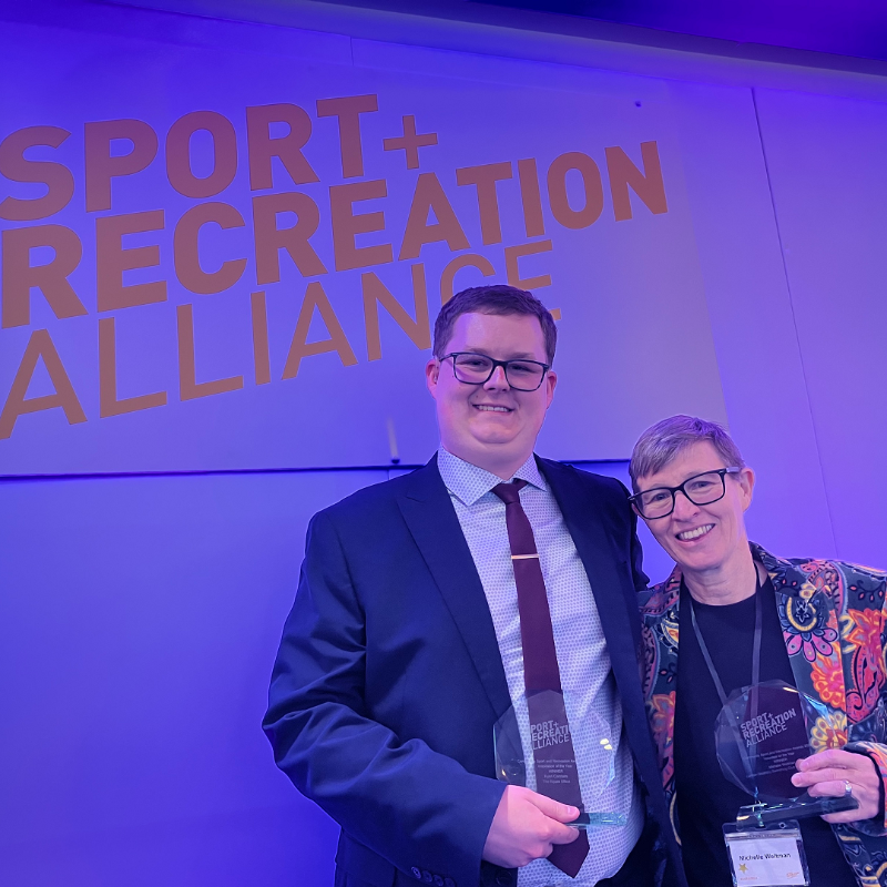 Swim_England's tweet photo. Congratulations to Ryan Carstairs and Michelle Weltman 👏

The two swimming volunteers have been honoured for their contribution to aquatics at the @sportrectweets National Awards 2024 🏆

More ⤵️ #CSRA2024