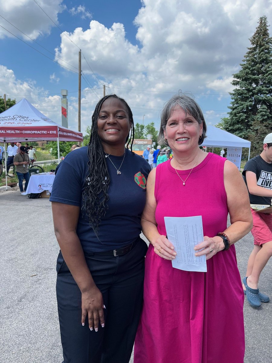 I had a chance to visit with Brittney Baker over the summer at Rondo’s Juneteenth celebration—I know she’ll serve @StPaulFireDept well as Captain. Congratulations! kare11.com/article/news/l…
