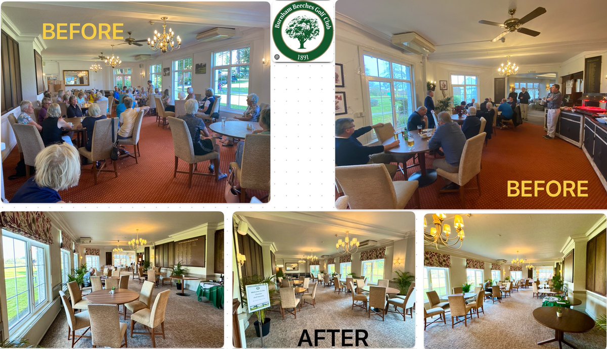 Well done to the House Committee at Burnham Beeches Golf Club for revamping the old tired looking dining room.