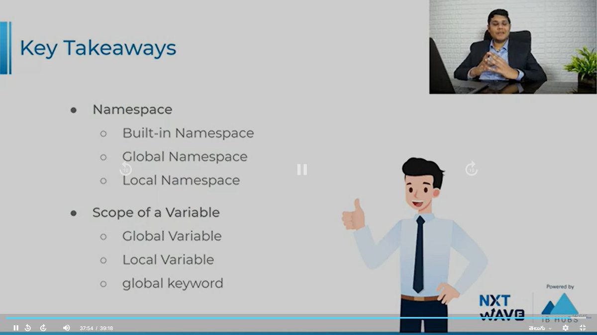 mohan_tigala's tweet image. Hello Connections :)
Today was day #46 of #75daysoflearningandcodingchallenge
In this class i have learned about #Scopes_and_Namespaces #Namespaces :- #Built_in_Namespace #Global_Namespace #Local_Namespace
#Scope_of_Variables :- #Global_Variable #Local_Variable #Global_KeyWord