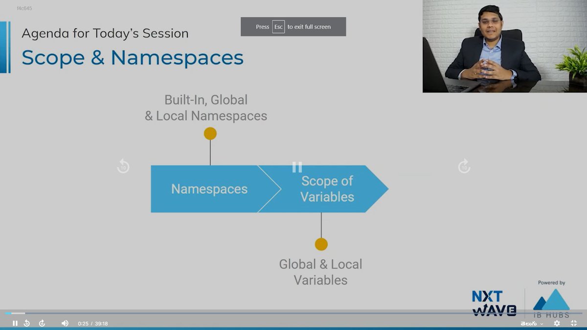 mohan_tigala's tweet image. Hello Connections :)
Today was day #46 of #75daysoflearningandcodingchallenge
In this class i have learned about #Scopes_and_Namespaces #Namespaces :- #Built_in_Namespace #Global_Namespace #Local_Namespace
#Scope_of_Variables :- #Global_Variable #Local_Variable #Global_KeyWord
