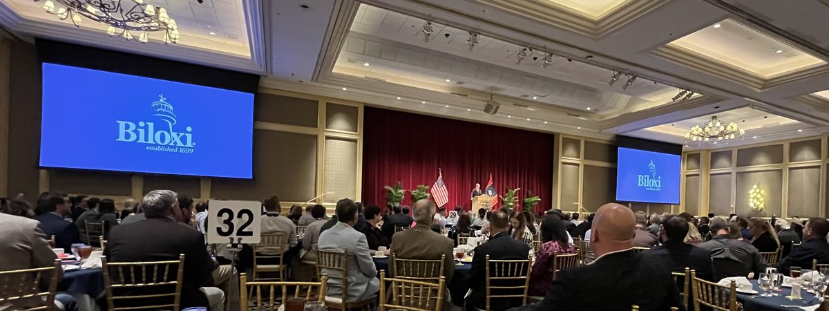 Great turnout for Biloxi’s State of the City address by Mayor Gilich! Love his passion and commitment to his constituents. Great things happening under his leadership. Happy to see the entire Coast thriving! #OneCoast